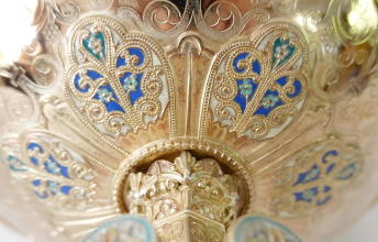 French Antique solid silver Gothic Ciborium